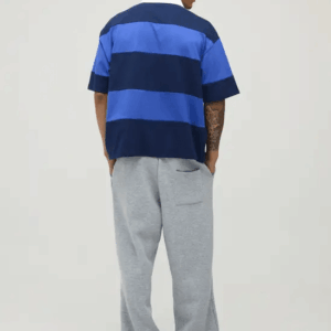 Los Angeles Stripe Rugby Short Sleeve Polo