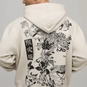 Stone Oversized Hokkaido Zip Through Hoodie